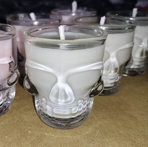 Handpoured soy wax, Skull votive candle